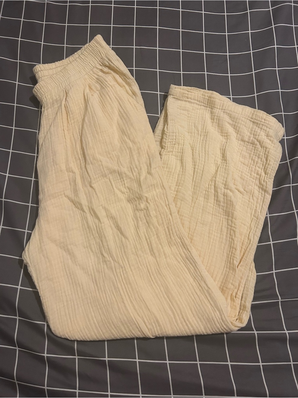 Rainbow Wide Leg Textured Pants